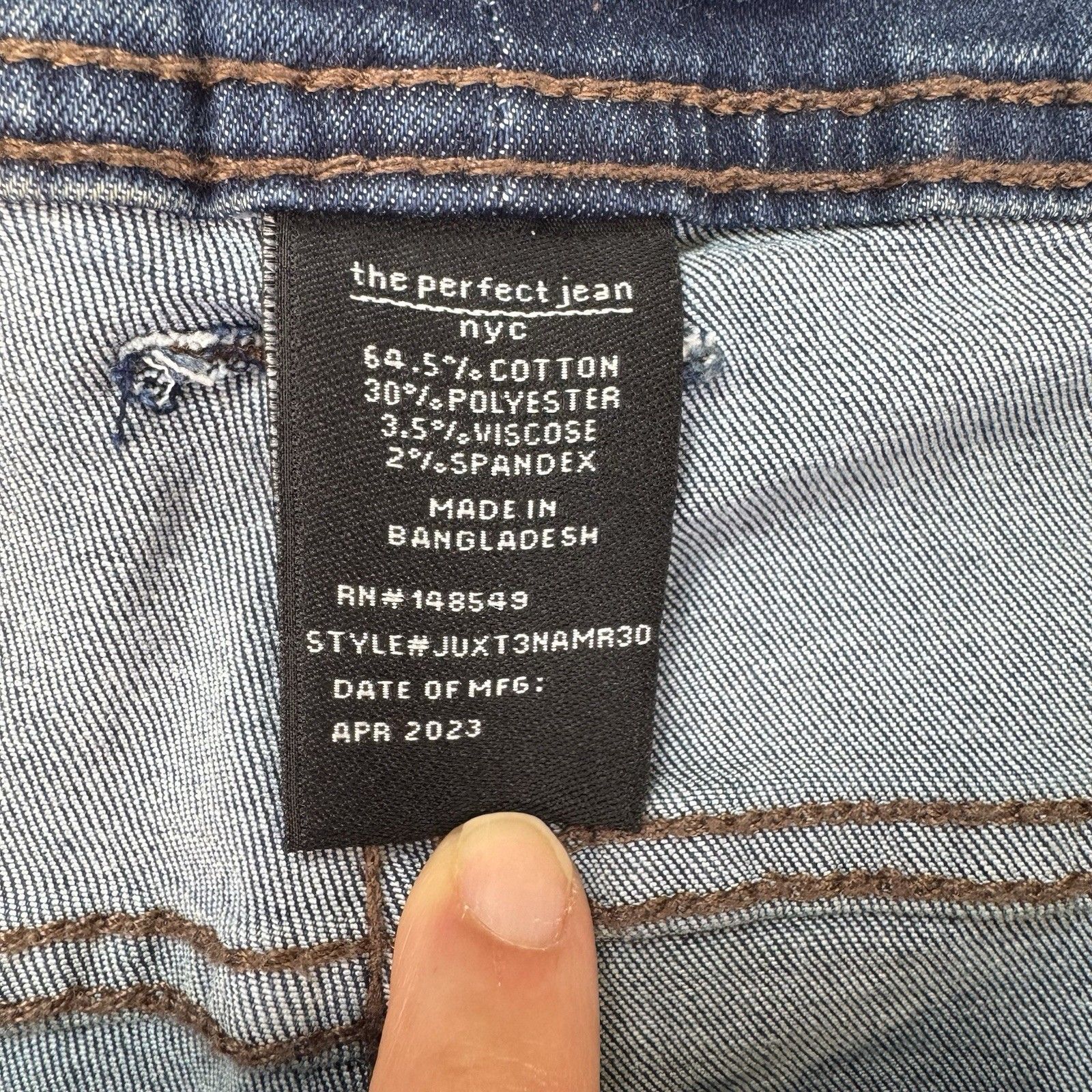 The Perfect Jean Nyc Og Stretch Athletic Fit Jeans Mens 42x30 Admiral — image 6 of 8